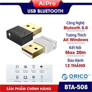 Thiết bị thu Bluetooth 5.0 Orico/Netlink - Dành cho PC, Laptop - Kết nối các thiết bị ngoại vi Blutooth - BH 12 tháng