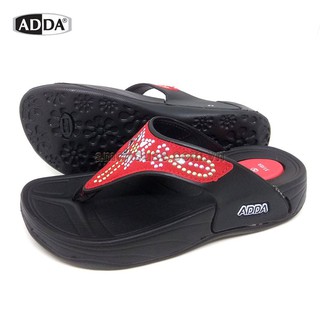 Dép trung niên nữ quai ép cườm Thái Lan ADDA đế cao 31J89 - ĐỎ