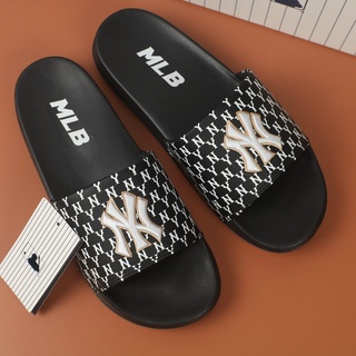 [𝐅𝐮𝐥𝐥 𝐁𝐨𝐱] Dép quai ngang nam nữ nữ mẫu NY đen full box