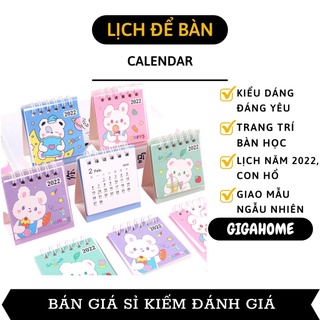 Lịch Để Bàn GIGAHOME Lịch Mini Để Bàn Trang Trí Siêu Dễ Thương Năm 2022, Nhỏ Gọn 10505
