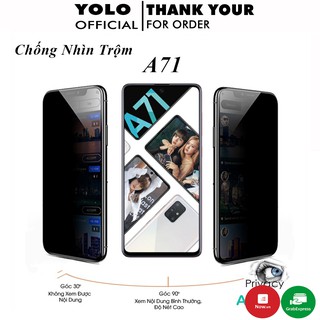 Cường lực samsung A71 Chống Nhìn Trộm Full Màn Cảm ứng mượt tặng kèm khăn lau
