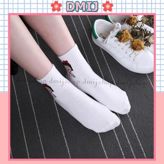 Tất nữ cổ cao nhiều mẫu vớ nữ cổ cao hoạ tiết nhân vật hoạt hình