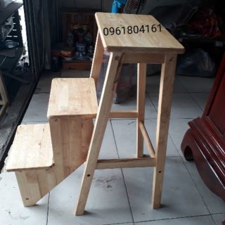 Ghế thắp hương 3 bậc gỗ cao su gấp gọn cao 85cm [HỎA TỐC 1H]