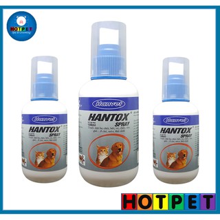 HANTOX Spray Xịt ve, bọ chét, rận, ghẻ ở chó, mèo, thú cảnh [Chai 100ml]