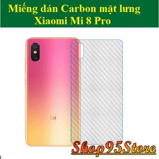 Miếng dán Carbon mặt lưng Xiaomi Mi 8 / Mi 8 pro