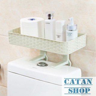 Kệ đồ giả mây đa năng trên toilet, để dầu gội dễ dàng tháo lắp GD81-KNTMay