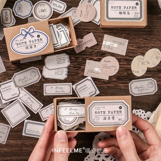 [Mã LIFEBOOK2 giảm 10% đơn 0Đ] Bộ 45 miếng giấy note giấy ghi chú vintage loại nhỏ trang trí journal