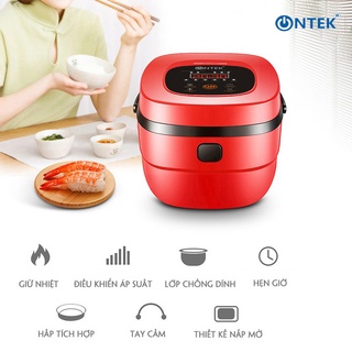 Nồi cơm điện thông minh Ontek - Tích hợp đa chức năng ,có thể hẹn giờ - Thiết kế sang trọng tiện dụng