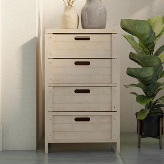 HOMEBASE FURDINI Tủ gỗ bằng gỗ tự nhiên 4 tầng H67xW40xD30cm màu gỗ tự nhiên