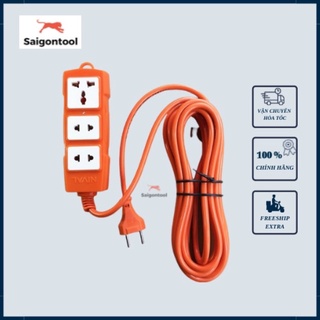 Ổ cắm điện đa năng lõi sứ chịu nhiệt chống cháy chịu tải công suất cao 3000w NIVAL (3 ổ dây 5m) - nồi lẩu, bếp từ