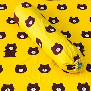 Vỏ gối ôm cotton poly 35x100cm,rẻ nhất tp hcm,được chọn mẫu-gấu vàng