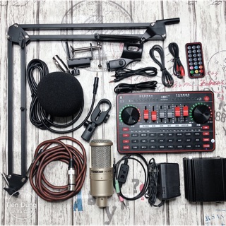 Mic thu âm PC-K200 Sound card G3 có auto-tune nguồn 48V dây MA2 2 dây canon chân - bộ Sound card G3 không sợ hú