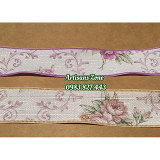 Ruy băng hoa vải thô (4cm x 1m)