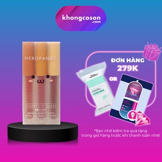 Set Son Nội Địa Trung Herorange 3 Cây Son Kem Lì Màu Hot A B Fluffy Lip Glaze - Khongcoson