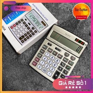 Máy tính cầm tay để bàn DS-3018 hiển thị 12 số SIÊU TO sử dụng song song pin và năng lượng mặt trời