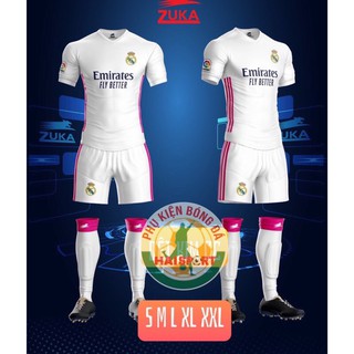 Quần áo bóng đá câu lạc bộ Real Mới nhất 2021 -Thun cao cấp