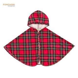 [Ảnh thật] - Chính hãng - Áo choàng cotton chống nắng 100% cotton Ponchoni ( Đỏ kẻ caro )