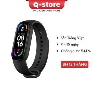 Đồng hồ thông minh Xiaomi Mi Band 6, Vòng đeo tay Miband 6 theo dõi sức khỏe, Chính Hãng có tiếng Việt