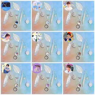 Bookmark lông vũ gắn điệp lá TFBOYS DỊCH DƯƠNG THIÊN TỈ VƯƠNG NGUYÊN VƯƠNG TUẤN KHẢI idol thần tượng kim loại mỏng