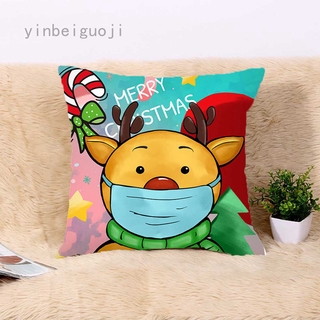 Vỏ Gối Vuông 45cm Họa Tiết Giáng Sinh Xinh Xắn