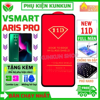 Kính Cường Lực Vsmart Aris Pro - Phủ Nano cao cấp - Full màn hình 11D và Trong suốt - Độ cứng 9H  [FreeShip_50K]