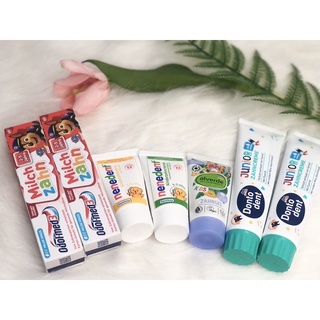 Kem đánh răng cho bé nuốt được từ 0- 6 tuổi và trên 6 tuổi  [ Hàng Đức]. Dontodent/nenedent/milch zahn/alverde dịu nhẹ