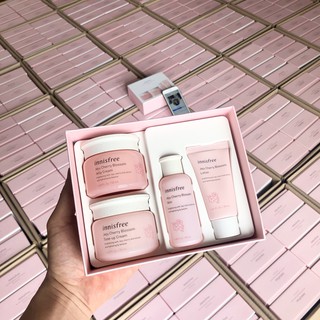 {XẢ KHO SỈ} Bộ Dưỡng Trắng Da Hoa Anh Đào INNISFREE Jeju Cherry Blossom Cream Duo Set
