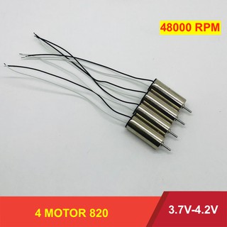 4 Motor máy bay mini 820 dây đen trắng 3.7V - 4.2V từ tính mạnh tốc độ 48000 RPM - LK0248