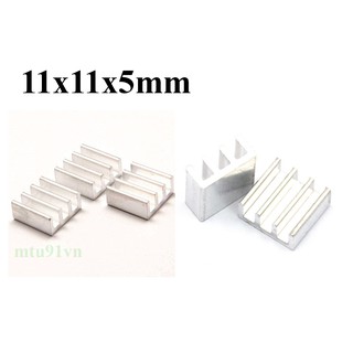 Nhôm tản nhiệt IC, Sò,Chipset, Linh kiện 11x11x5mm