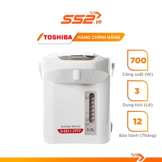 [Mã ELHADEV giảm 4% đơn 300K] Bình thủy điện Toshiba 3.0 lít PLK-30FL(WT)VN - Bảo Hành Chính Hãng