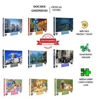 Bộ Tranh Ghép Xếp Hình 1000 Pcs Jigsaw Puzzle Tranh Ghép (75*50cm) Thú Vị  Cao Cấp Nhiều Loại