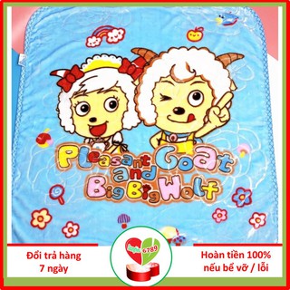 Chăn tuyết VUÔNG  hai lớp 3D cho bé kích thước 100-115cm - Duonghieu6789