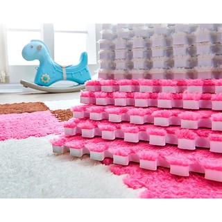 Chuyên Sỉ -Thảm Xốp Ghép Mặt Lông  Mềm Kích Thước 30*30cm 1 Tấm
