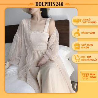 Áo khoác cardigan Dáng Dài Ren Mỏng Chất Đẹp Quảng Châu T2C2