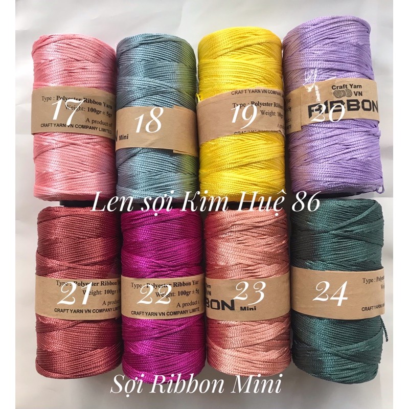 Sợi Ribbon mini ( từ màu 21 đến màu 40)