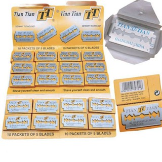Hộp 5 lưỡi lam trắng Tian Tian (loại rẻ)