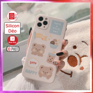Ốp lưng Iphone GấuSoyo,Ốp Điện Thoại,ốp iphone  7/7plus/8/8plus/x/xs/xsmas/11/11pro/12/12promax-Bơ Bư
