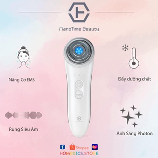 [BH 2Năm] Máy điện di tinh chất đa năng 3 in1, Nâng cơ mặt EMS và Ánh sáng Photon trẻ hoá da NanoTime F65i Nhật Bản