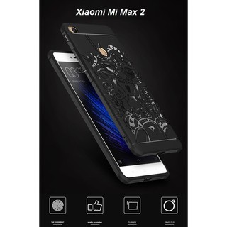 Ốp hoa văn họa tiết rồng cho Xiaomi Mi Max 2, tặng kính cường lực