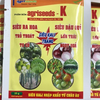 Siêu kali trắng / siêu ra hoa / đậu quả / lớn trái / ngọt quả ... gói 25 gram ☘️