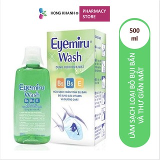 Eyemiru Wash 500Ml Nitto Medic dung dịch rửa mắt date mới nhất 2023