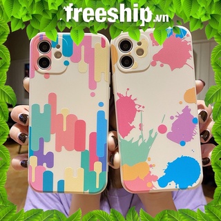 Ốp lưng iphone cạnh vuông ốp iphone 12promax sơn màu nước đa sắc màu 6/6plus/7plus/8plus/xr/xsmax/11/11promax/12pomax