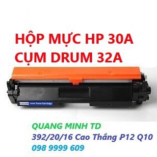 Hộp mực HP 30A và Cụm Drum 32A (CÓ CHÍP) cho máy in HP Pro MFP M227fdn, M203dw, M203dn,..