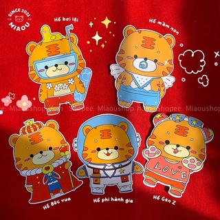 (Được chọn mẫu) Bao lì xì bé hổ đáng yêu 2022 đựng xiền, đựng sticker