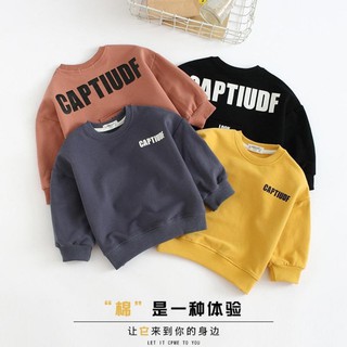 Áo Dài Tay Cho Bé Trai Và Bé Gái Captiudf Chất Nỉ Da Cá Từ 8 Đến 28 Kg NaNa Store