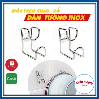 Móc gài chậu, rổ, đồ dùng nhà bếp bằng inox _ Móc treo thau, chậu hình chữ L br01422