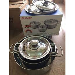 Bộ 3 nồi inox Sharp