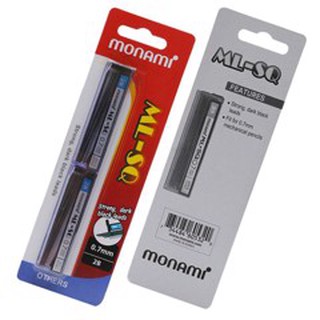 Vỹ 2 tép ruột chì MonAmi ML-SQ 2B nét 0.5/ 0.7mm