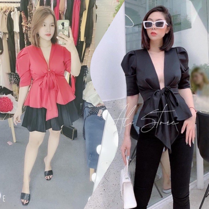 Áo Peplum Nơ Bigsize (60kg->90kg)