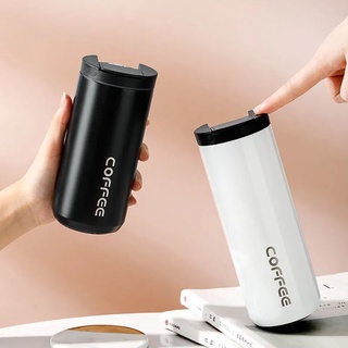 Bình Giữ Nhiệt Coffee Ly Giữ Nhiệt Cafe Thép Không Gỉ 400ml/500ml Bình Đựng Nước Giữ Nhiệt Inox304